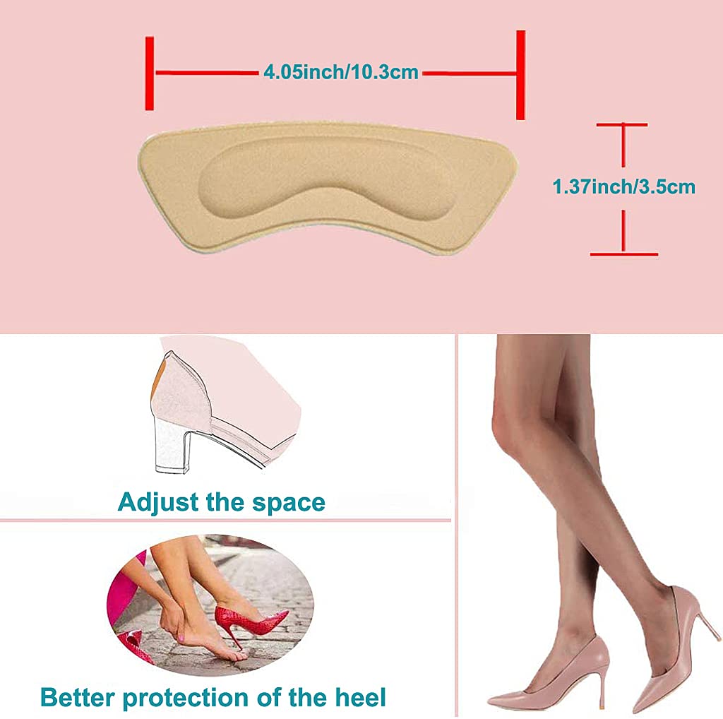 STHIRA Shoe Insole Reusable Heel Cushion Pads Soft Shoe Inserts Self-Adhesive Foot Care Protector Grips Liners Loose Shoes - for Women & Men- 6 Pairs STHIRA Shoe Insole Reusable Heel Cushion Pads Soft Shoe Inserts Self-Adhesive Foot Care Protector Grips Liners Loose Shoes - for Women & Men- 6 Pairs